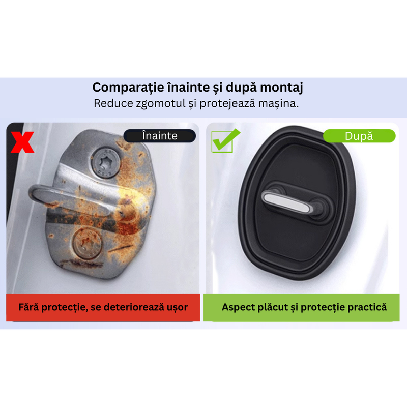 Protecție Silicon pentru Broasca Ușii Auto, Anti-zgomot, Anti-Rugină