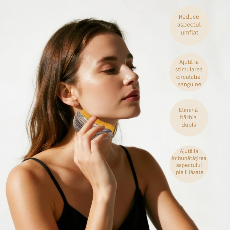 Perie Extra Soft pentru Contur Facial, Maxilar și Bărbie - FaceSculpt