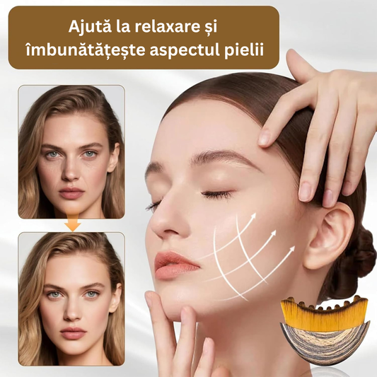 Perie Extra Soft pentru Contur Facial, Maxilar și Bărbie - FaceSculpt