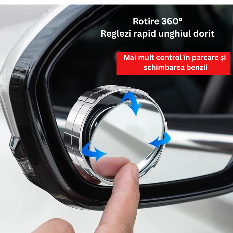 Oglindă Auto Unghi Mort 360° - ClearView Set 2 Bucăți