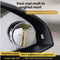 Oglindă Auto Unghi Mort 360° - ClearView Set 2 Bucăți