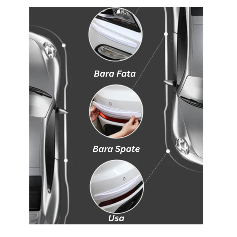 Protectie Bara Auto Fata Spate Anti-Zgarieturi ParkSafe (1+1 Gratis)
