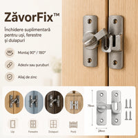 Set Încuietori Rotative pentru Uși și Ferestre - ZăvorFix™