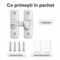 Set Încuietori Rotative pentru Uși și Ferestre - ZăvorFix™