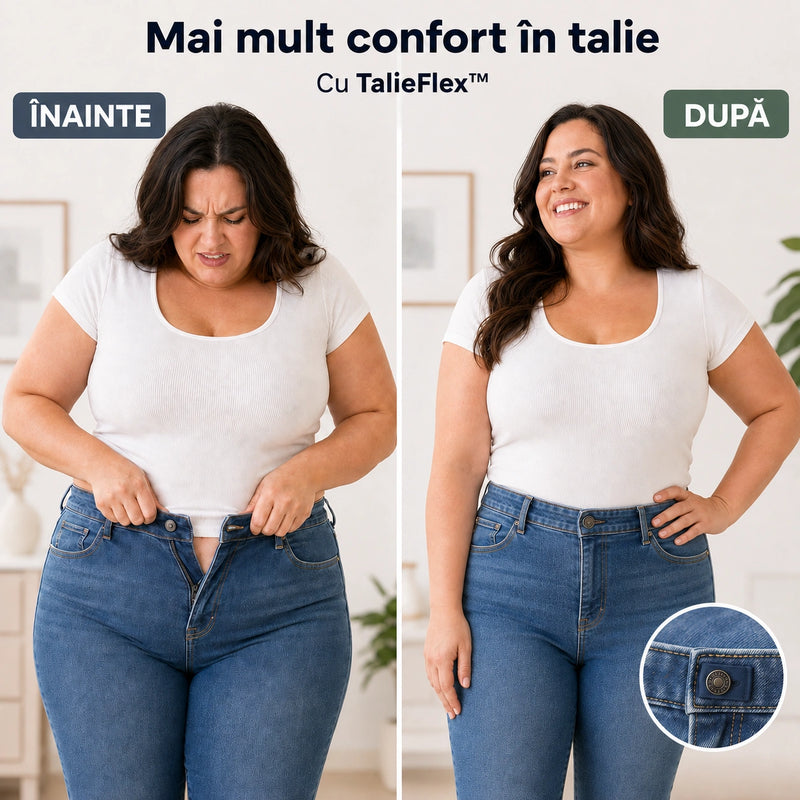 Set Extensii Flexibile din Silicon pentru Blugi și Pantaloni - TalieFlex™