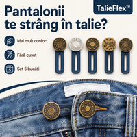Set Extensii Flexibile din Silicon pentru Blugi și Pantaloni - TalieFlex™