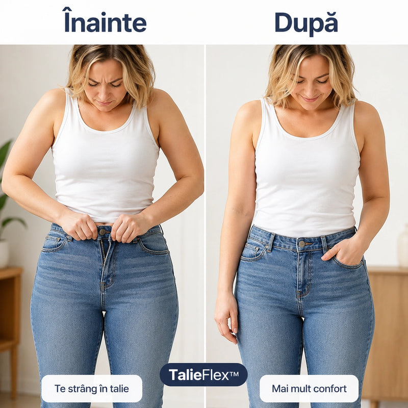 Set Extensii Flexibile din Silicon pentru Blugi și Pantaloni - TalieFlex™
