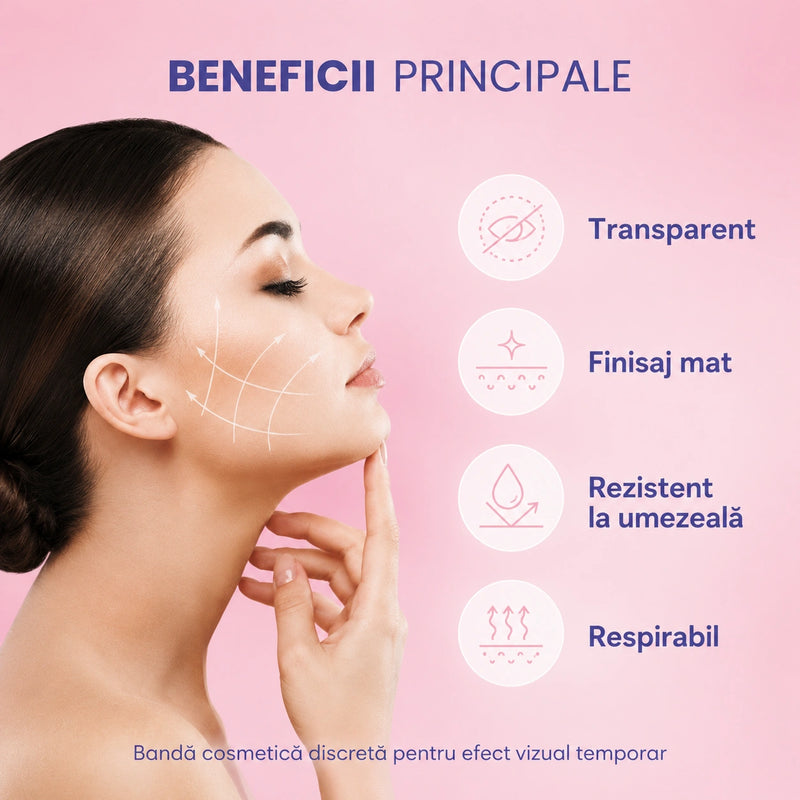 Benzi Transparente pentru Efect de Lifting Instant al Feței - ConturLift™