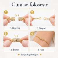 Set 12 Închizători Magnetice cu Extensie pentru Coliere și Brățări - ColierFix