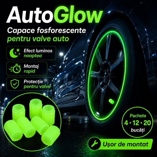 Set Capace Fosforescente pentru Valve Auto - AutoGlow