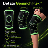 GenunchiFlex - Genunchieră Ajustabilă cu Bretele pentru Susținere și Compresie