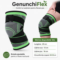 GenunchiFlex - Genunchieră Ajustabilă cu Bretele pentru Susținere și Compresie