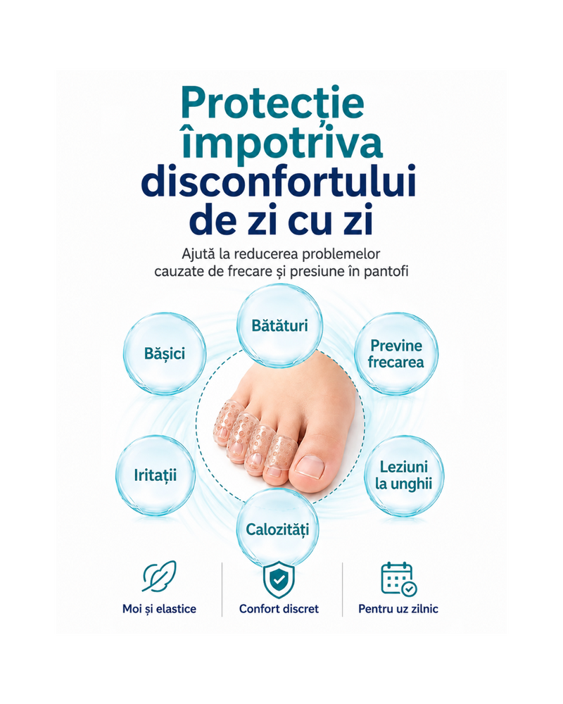 Set protectii pentru degetele de la picioare - PasiComfort