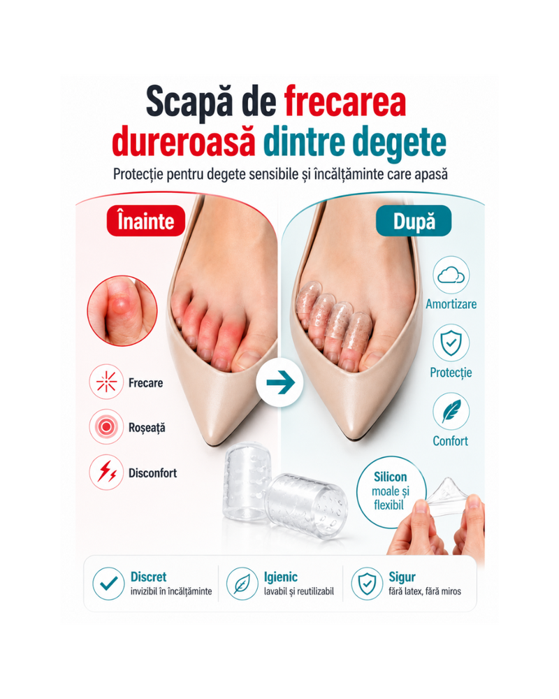 Set protectii pentru degetele de la picioare - PasiComfort