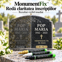 Set 3 Markere pentru Restaurarea Inscripțiilor Funerare - MonumentFix™