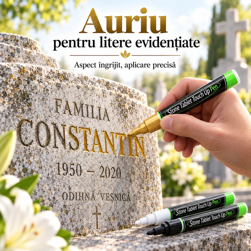Set 3 Markere pentru Restaurarea Inscripțiilor Funerare - MonumentFix™