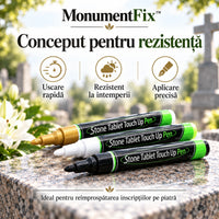 Set 3 Markere pentru Restaurarea Inscripțiilor Funerare - MonumentFix™