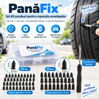 Set 60 Șuruburi pentru Reparația Anvelopelor - PanăFix™