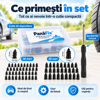 Set 60 Șuruburi pentru Reparația Anvelopelor - PanăFix™
