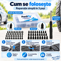 Set 60 Șuruburi pentru Reparația Anvelopelor - PanăFix™
