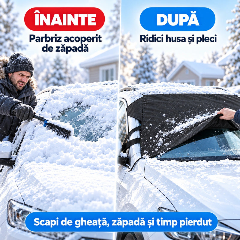Husă Protecție Parbriz împotriva Gheții și Zăpezii - ParbrizProtejat™