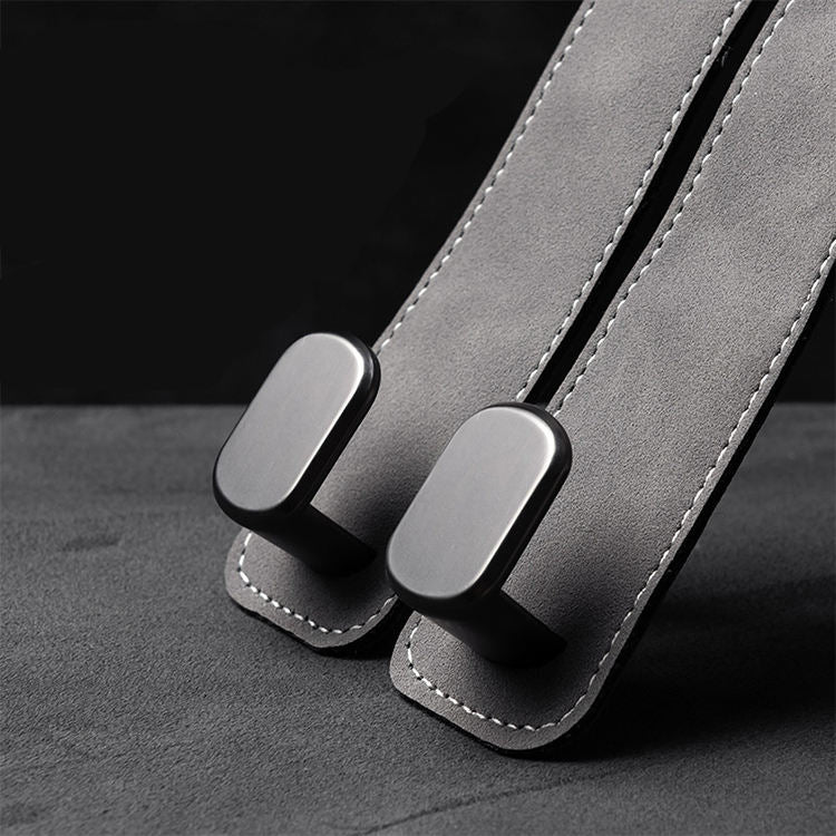 Cârlig Organizator Auto Premium pentru Tetieră - Cârlig Metalic Zinc + Finisaj Tip Piele CarHook
