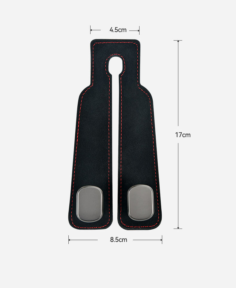 Cârlig Organizator Auto Premium pentru Tetieră - Cârlig Metalic Zinc + Finisaj Tip Piele CarHook