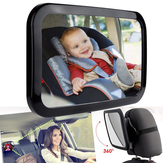 Oglindă Auto Supraveghere Bebelus 360°, Fixare Tetieră, Anti-spargere BabyView