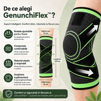 GenunchiFlex - Genunchieră Ajustabilă cu Bretele pentru Susținere și Compresie