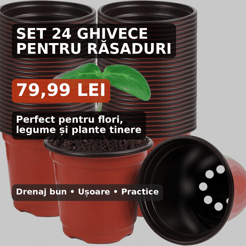 Set 24 Ghivece pentru Răsaduri 9x7 cm