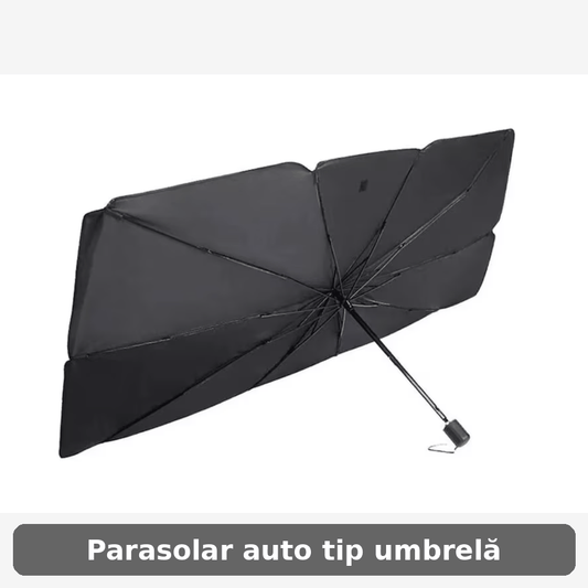 Parasolar Auto Pliabil Tip Umbrelă 125x65 cm