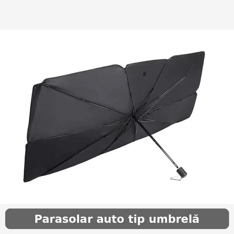 Parasolar Auto Pliabil Tip Umbrelă 125x65 cm